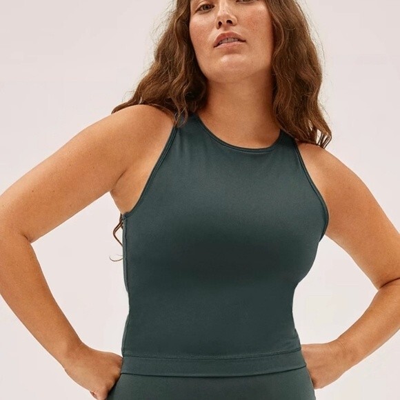 Everlane The Perform Tank in Pine green size XXS new with tag - Picture 2 of 16